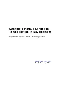 Extensible Markup Language: Its Application in Development