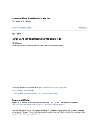 Forall X: an Introduction to Formal Logic 1.30