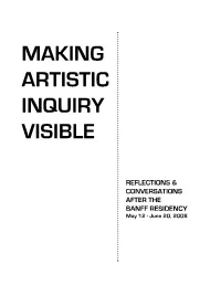 Making Artistic Inquiry Visible