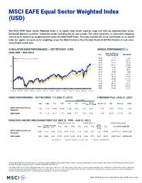 MSCI EAFE Equal Sector Weighted Index (USD) (NET)