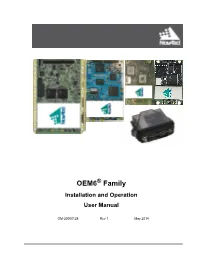OEM6 Family Installation and Operation User Manual Rev 7 Table of Contents