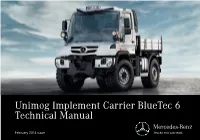 Unimog Implement Carrier Bluetec 6 Technical Manual