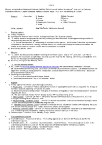 31/010 Minutes of the Ordinary Meeting of Gwinear-Gwithian