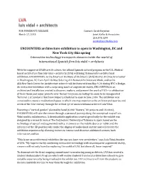 ENCOUNTERS Architecture Exhibition to Open in Washington, DC And