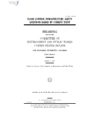 Flood Control Infrastructure: Safety Questions Raised by Current Event