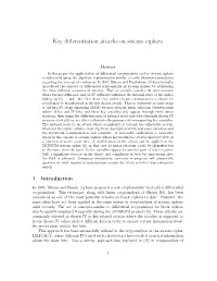 Key Differentiation Attacks on Stream Ciphers