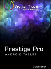 PRESTIGE Android Tablet Guide Book