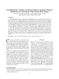 Proinflammatory Cytokine Activation Is Linked to Apoptotic Mediator, Soluble Fas Level in Patients with Chronic Heart Failure