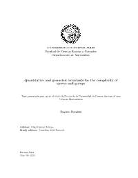 Quantitative and Geometric Invariants for the Complexity of Spaces and Groups