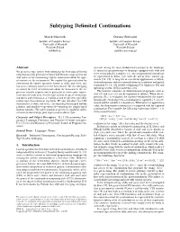 Subtyping Delimited Continuations
