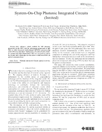 System-On-Chip Photonic Integrated Circuits (Invited)