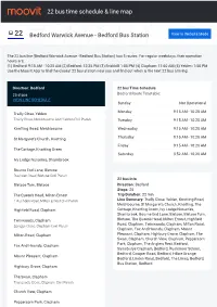 22 Bus Time Schedule & Line Route