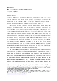 Benedek Láng Why Don't We Decipher an Outdated Cipher System? The