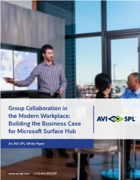 Building the Business Case for Microsoft Surface Hub