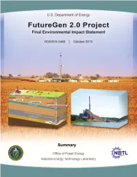 "Futuregen 2.0 Project Final Environmental Impact Statement Summary"
