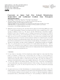 Mylonitization Temperatures and Geothermal Gradient from Ti-In