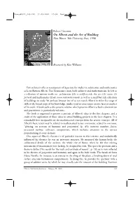 Robert Tavernor on Alberti and the Art of Building New Haven: Yale University Press, 1998