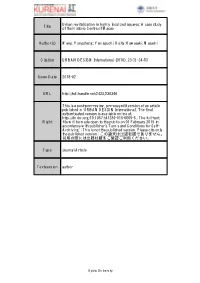 Title Urban Revitalization in Highly Localized Squares: a Case Study Of