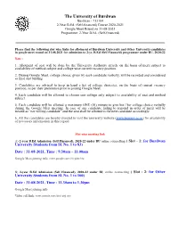 713104 2-Year B.Ed. (Self-Financed) Course 2020-2021 Google Meet Round on 31-08-2021 Programme: 2-Year B.Ed