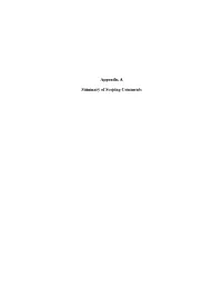 Appendix a Summary of Scoping Comments