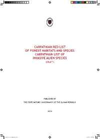 Draft Carpathian Red List of Forest Habitats