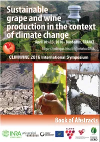 Sustainable Grape and Wine Production in the Context of Climate Change
