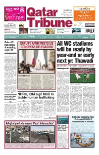 WC Stadiums Will Be Ready by Year-End Or Early