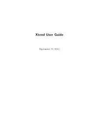Xtend User Guide