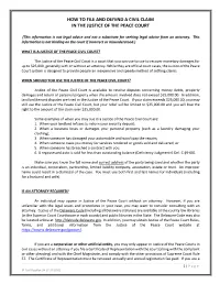 How to File and Defend a Civil Claim in the Justice of the Peace Court
