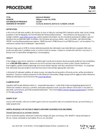 Inclement Weather Closure Procedure