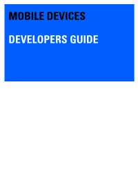 Mobile Devices Developers Guide