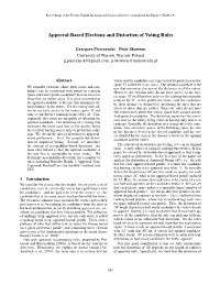 Approval-Based Elections and Distortion of Voting Rules