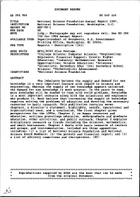 AVAILABLE from DOCUMENT RESUME National Science