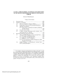 Examining Dangers Posed by the Willful Blindness Doctrine in the War on Terror