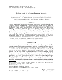 Optimal Control of Innate Immune Response