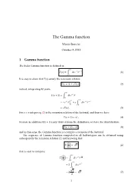 The Gamma Function