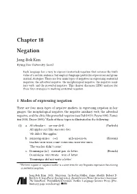 Chapter 18 Negation