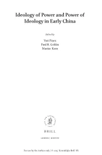 Ideology of Power and Power of Ideology in Early China