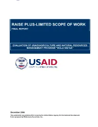 Raise Plus-Limited Scope of Work Final Report