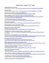 Week in News: August 17-23, 2009