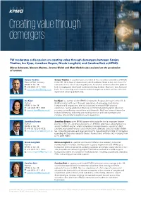 Creating Value Through Demergers