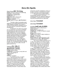 Doru Div Spells