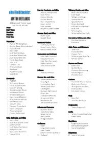 Ebird Field Checklist