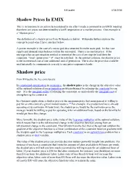 Shadow Prices in EMIX