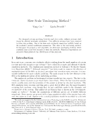 Slow Scale Tau-Leaping Method ∗