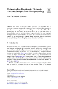 Understanding Emotions in Electronic Auctions: Insights from Neurophysiology