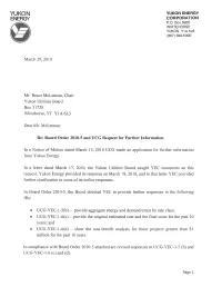 YEC-1-1 REVISED the Proposed Mayo Hydro Enhancement Project (Mayo B)