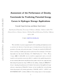 Assessment of the Performance of Density Functionals for Predicting Potential Energy Curves in Hydrogen Storage Applications
