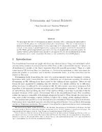Determinism and General Relativity