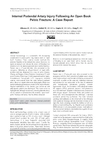 Internal Pudendal Artery Injury Following an Open Book Pelvic Fracture: a Case Report